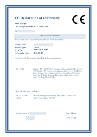 VSP CE LVD 證書
