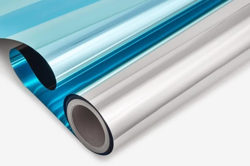 輻射冷卻反射膜捲材,銀色與白色